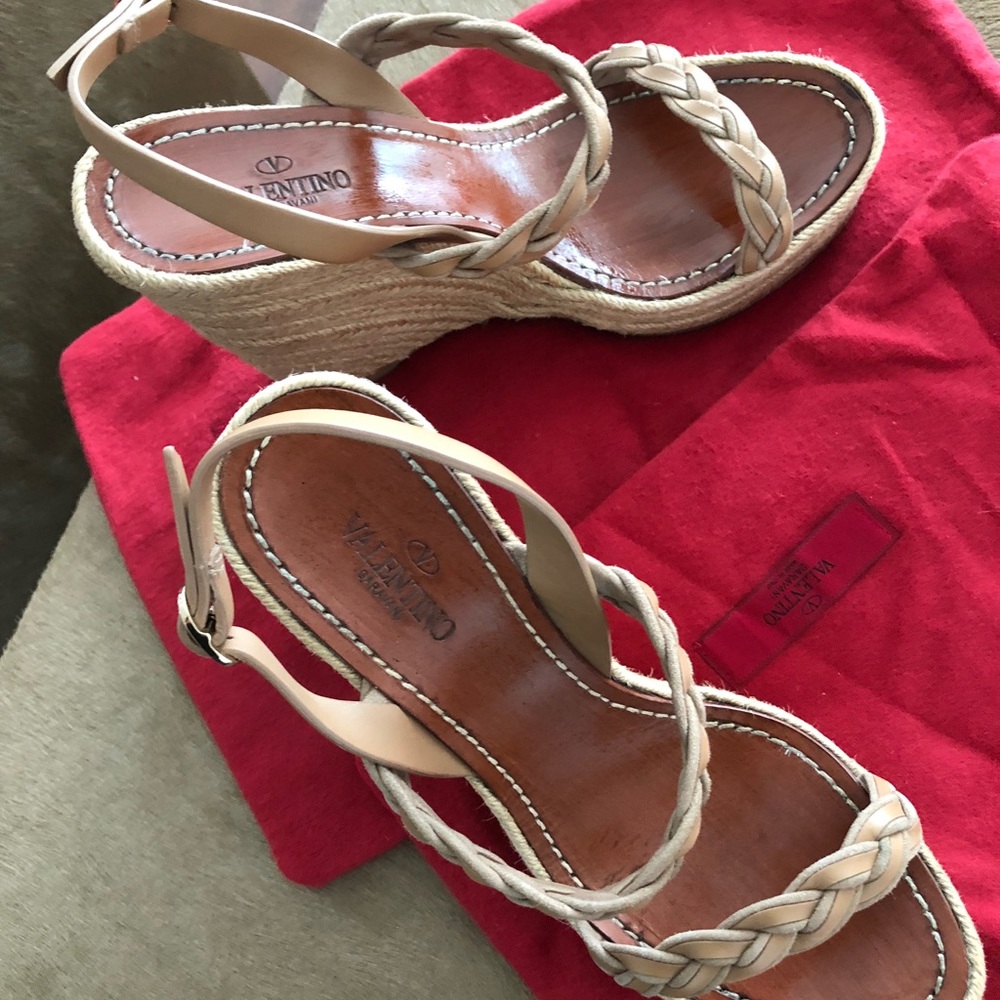 Valentino Garavani Wedge Espadrille Sandals